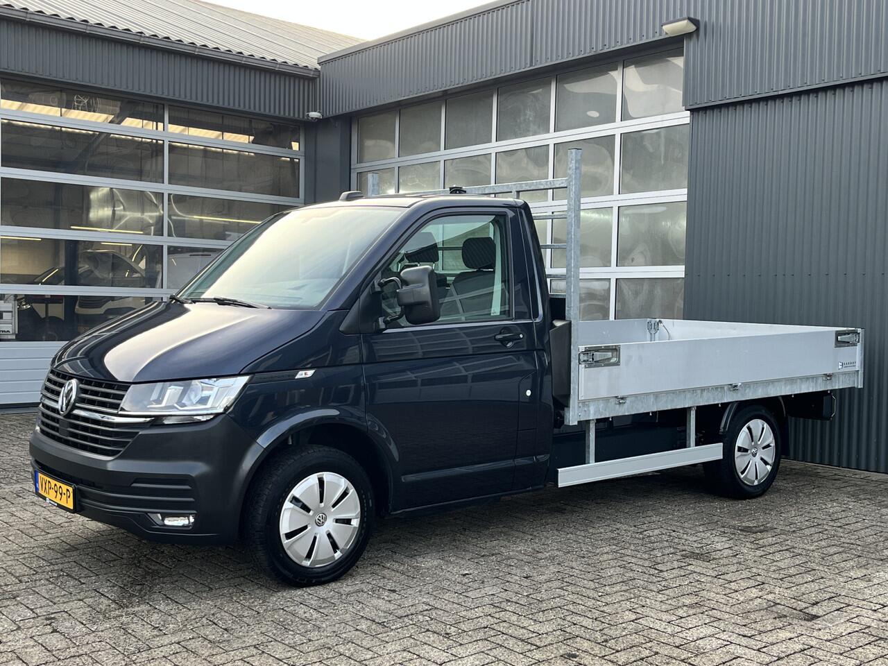 Volkswagen TRANSPORTER 2.0 TDI L2 Pick up open laadbak Pick-up met Airco Telefoonverbinding 3-Persoons 1e eigenaar Dealer onderhouden P-up Bakwagen Doka Pritsche Euro 6