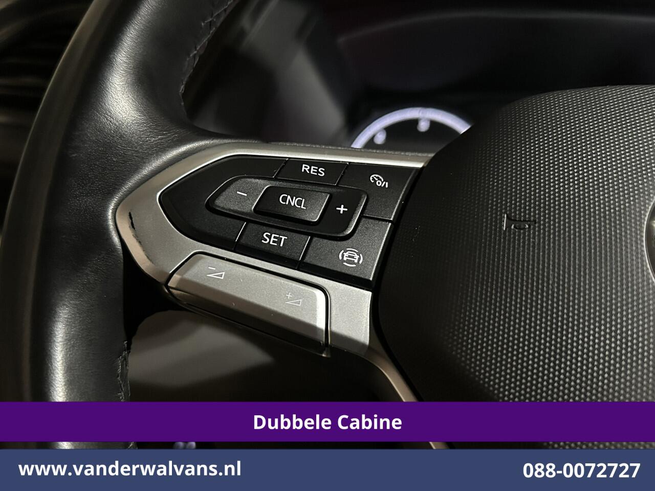 Volkswagen TRANSPORTER 2.0 TDI L2H1 Dubbele Cabine Euro6 Airco | 5-Zits | Navigatie | Trekhaak | Apple Carplay Android Auto, Cruisecontrol, Parkeersensoren