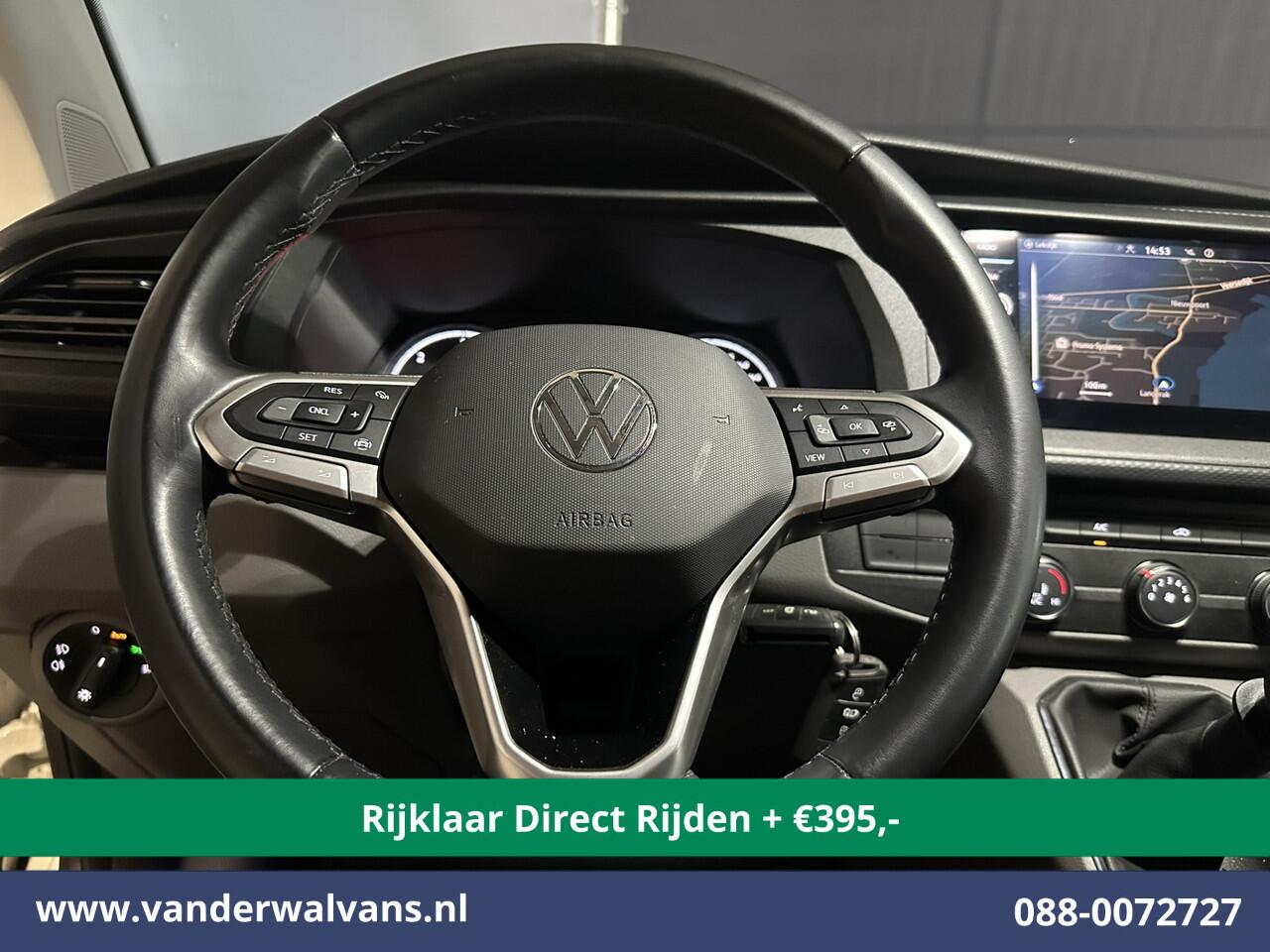 Volkswagen TRANSPORTER 2.0 TDI L2H1 Euro6 *Rijklaar Direct Rijden* Airco | Navigatie | Apple Carplay | Android Auto | Trekhaak Cruisecontrol, Parkeersensoren