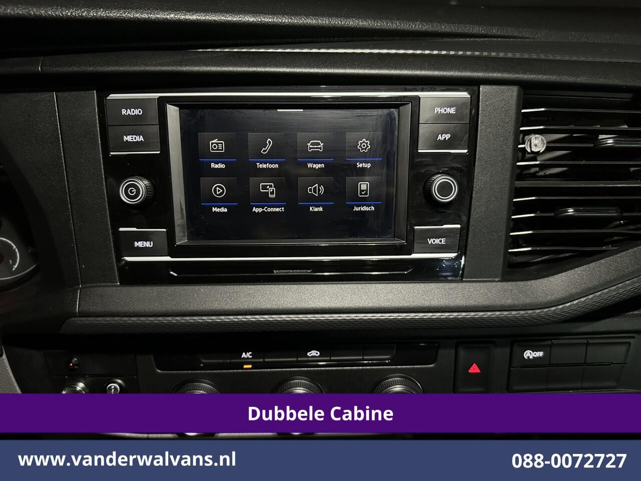 Volkswagen TRANSPORTER 2.0 TDI L2H1 Dubbele Cabine Euro6 Airco | 2200kg Trekhaak | Apple Carplay Cruisecontrol, Android Auto, 5-Zits, Parkeersensoren, Achterklep