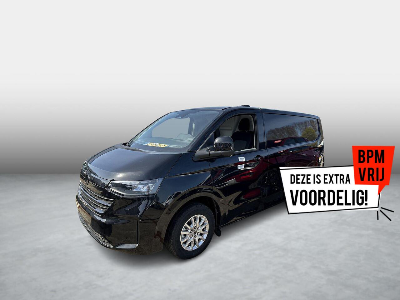 Volkswagen TRANSPORTER Bedrijfswagens Style L1 2.0 TDI 110 kW 150 pk 8 versn. Auto | BPM vrij | Achterdeuren zonder ruit | Navigatiesysteem 13" met draadloos App-Connect | Zitpakket 3 voor Life & Style - armleuningen, bijrijdersbank met doorlaadfunctie en klaptafel |