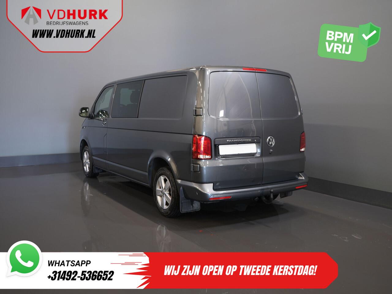 Volkswagen TRANSPORTER 2.0 TDI 150 pk DSG Aut. L2 DC Dubbel Cabine LED/ Adapt.Cruise/ Standkachel/ Stoelverw./ Carplay/ Camera/ PDC/ LMV/ Trekhaak/ Airco