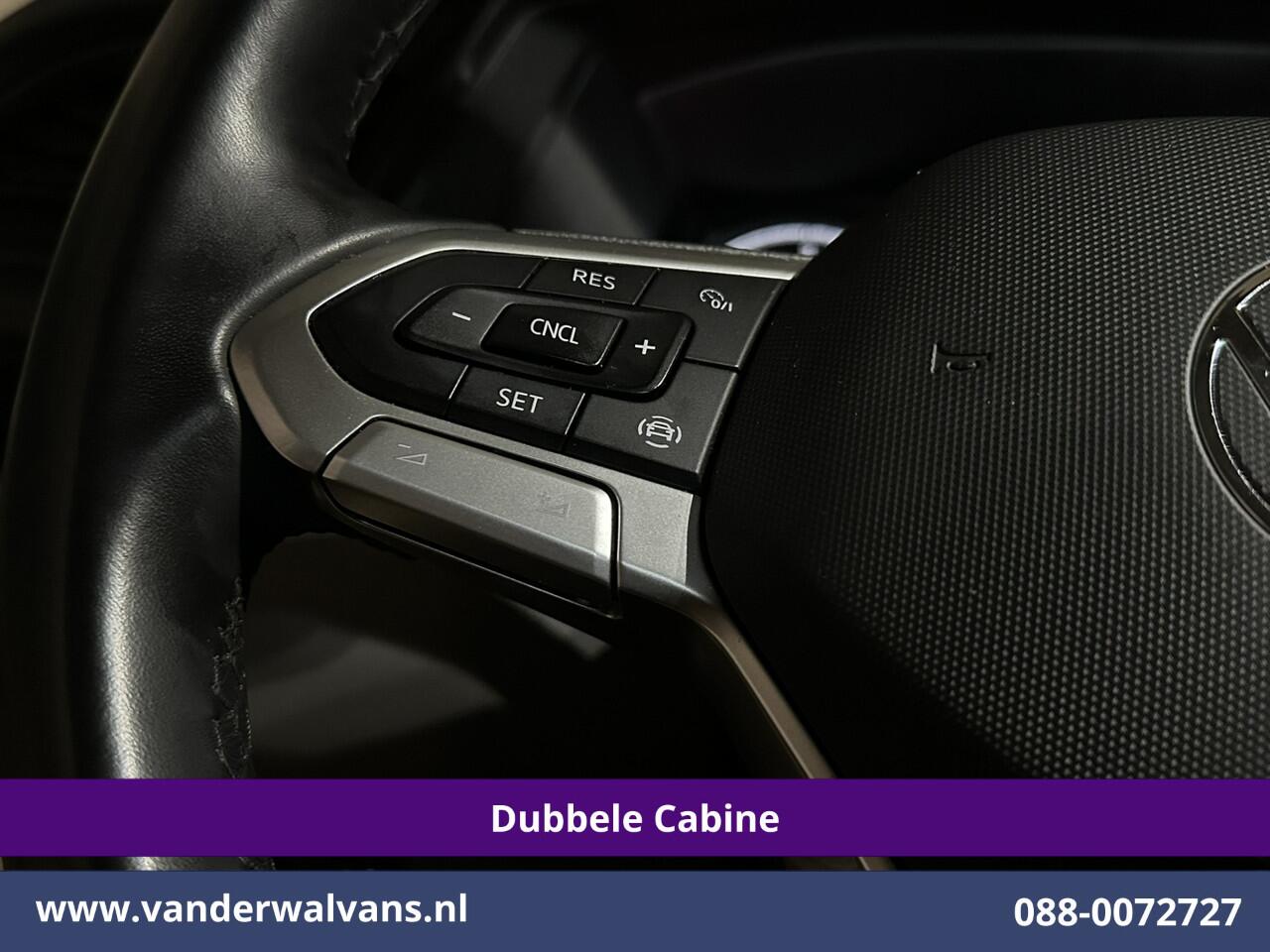 Volkswagen TRANSPORTER 2.0 TDI L2H1 Dubbele Cabine Euro6 Airco | 5-Zits | Navigatie | Trekhaak | Apple Carplay Android Auto, Cruisecontrol, Parkeersensoren