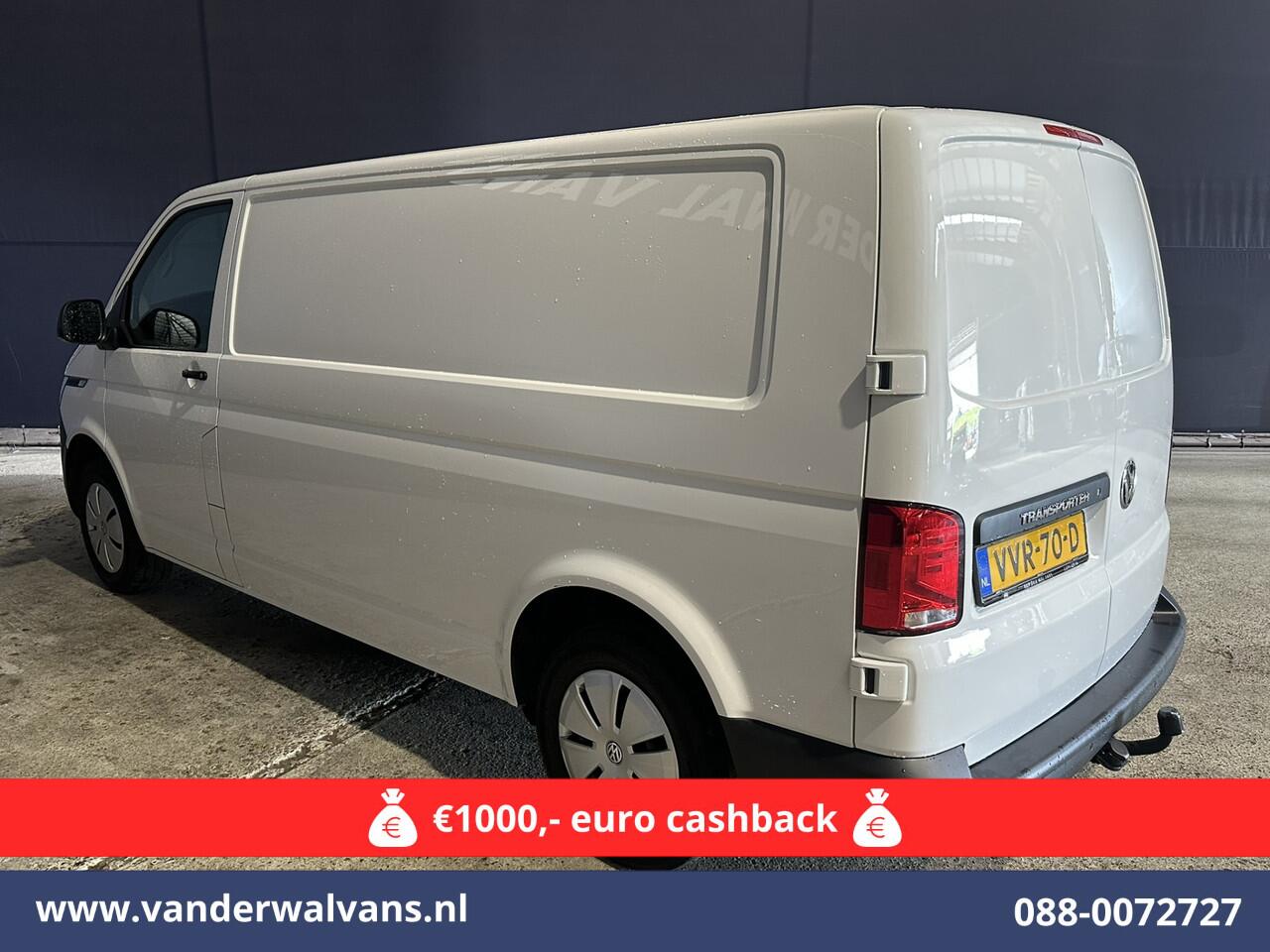 Volkswagen TRANSPORTER 2.0 TDI L2H1 Euro6 *Rijklaar Direct Rijden* Airco | Navigatie | Apple Carplay | Android Auto | Trekhaak Cruisecontrol, Parkeersensoren