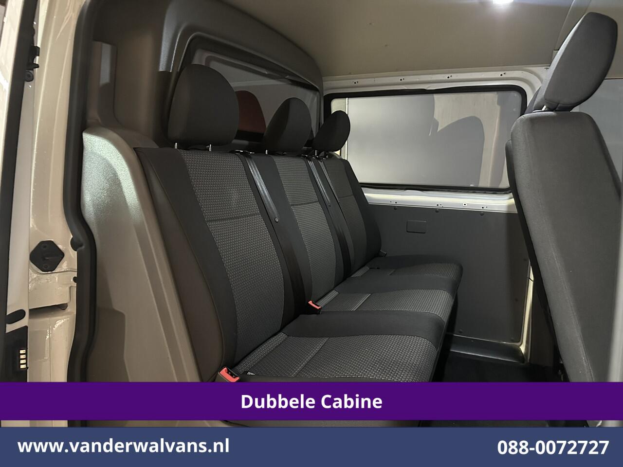 Volkswagen TRANSPORTER 2.0 TDI L2H1 Dubbele Cabine Euro6 Airco | 5-Zits | Navigatie | Trekhaak | Apple Carplay Android Auto, Cruisecontrol, Parkeersensoren