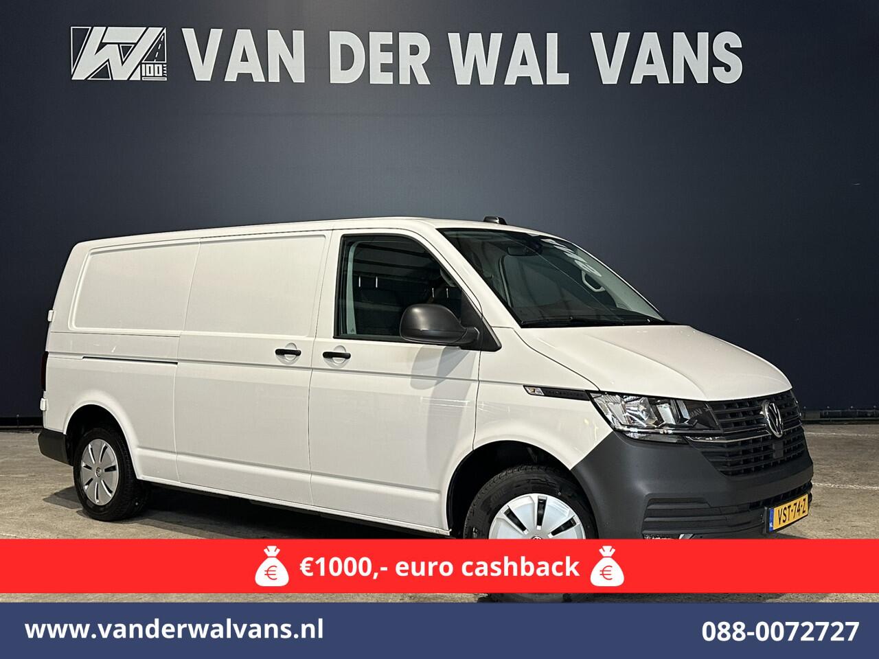 Volkswagen TRANSPORTER 2.0 TDI 150pk L2H1 Euro6 Airco | 2500kg Trekhaak | Apple Carplay | Android Auto Parkeersensoren, Cruisecontrol