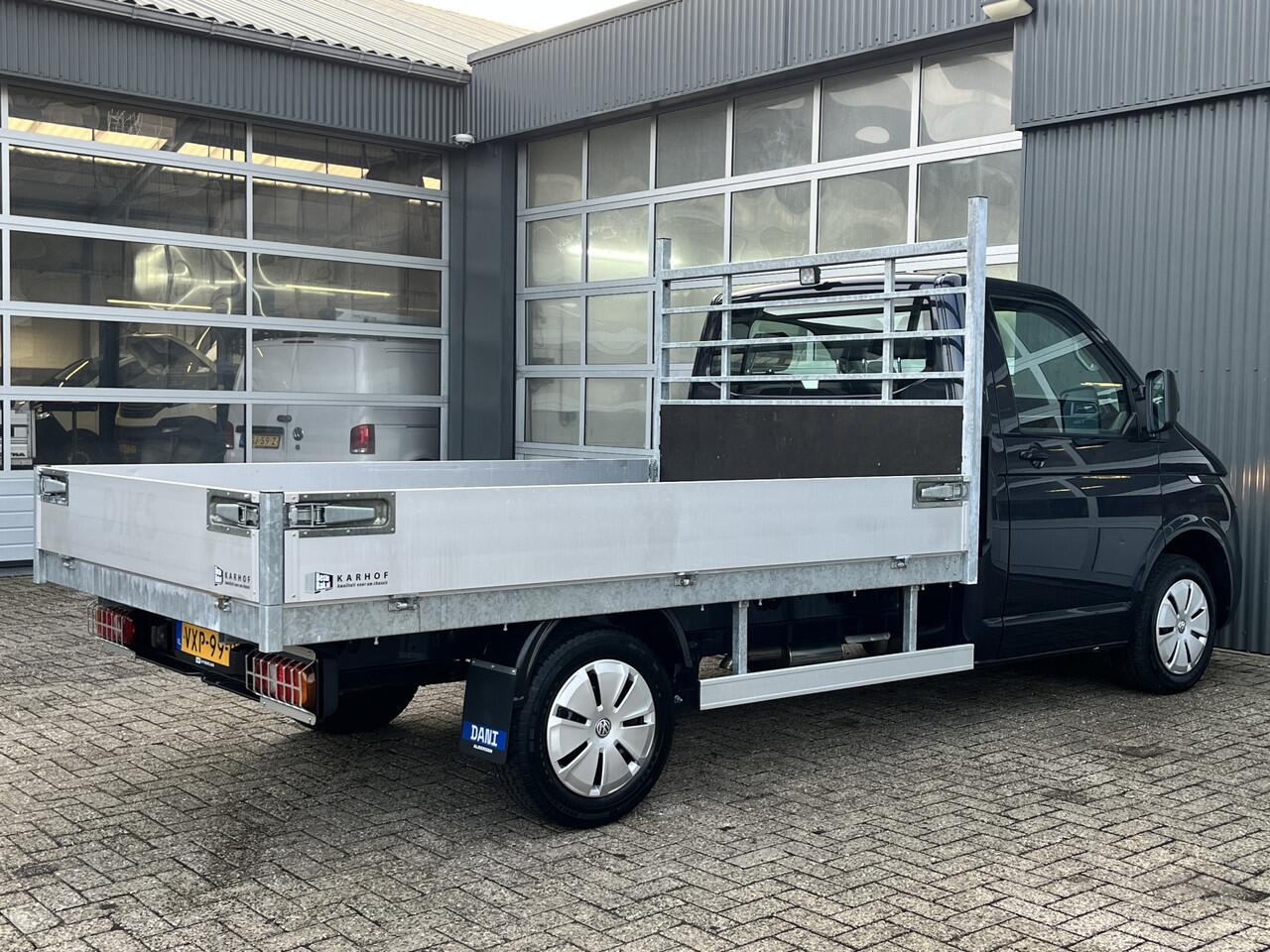 Volkswagen TRANSPORTER 2.0 TDI L2 Pick up open laadbak Pick-up met Airco Telefoonverbinding 3-Persoons 1e eigenaar Dealer onderhouden P-up Bakwagen Doka Pritsche Euro 6
