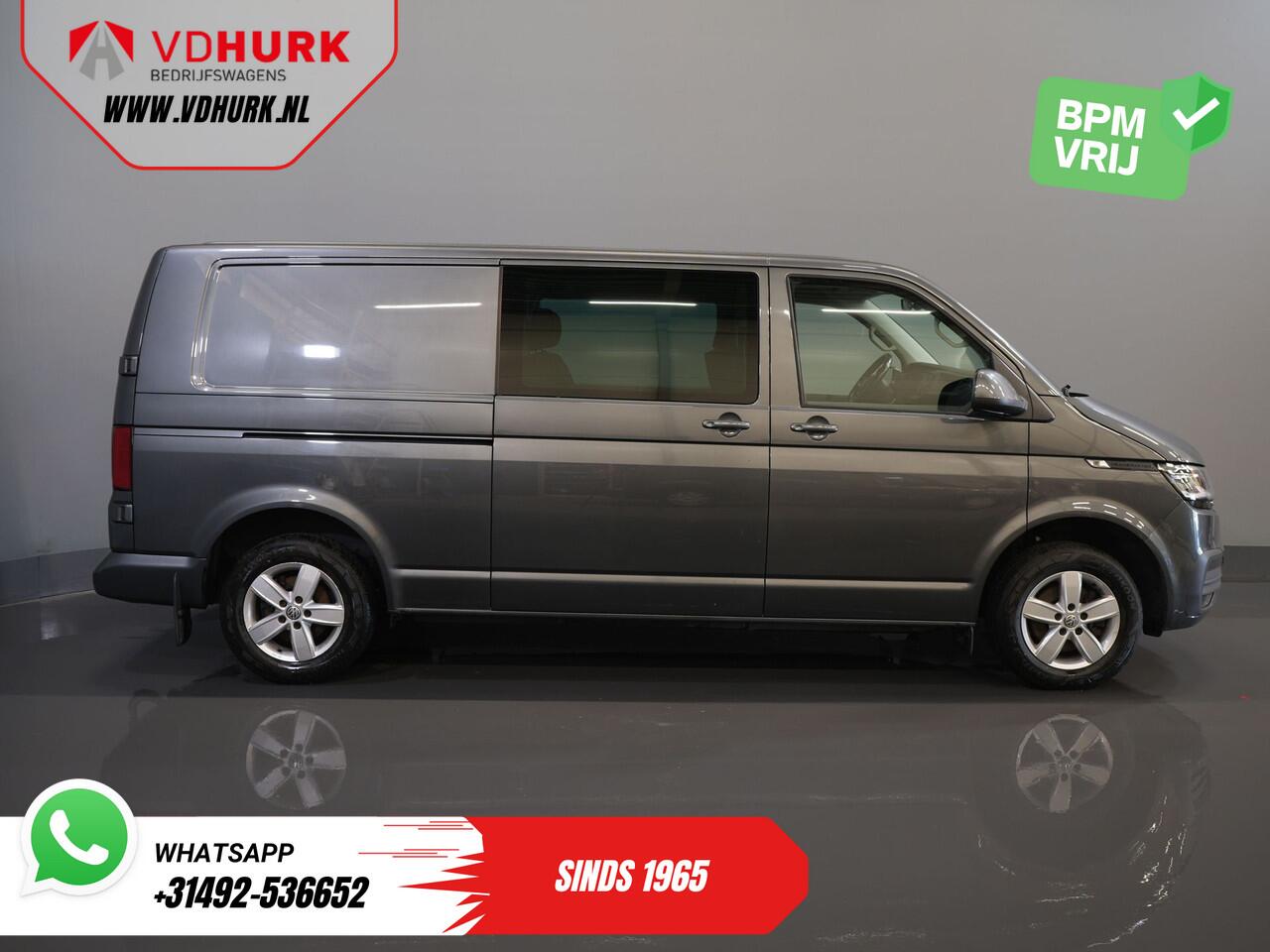 Volkswagen TRANSPORTER 2.0 TDI 150 pk DSG Aut. L2 DC Dubbel Cabine MIXTO/ LED/ Adapt.Cruise/ Standkachel/ Stoelverw./ Carplay/ Camera/ PDC/ LMV/ Trekhaak/ Airco