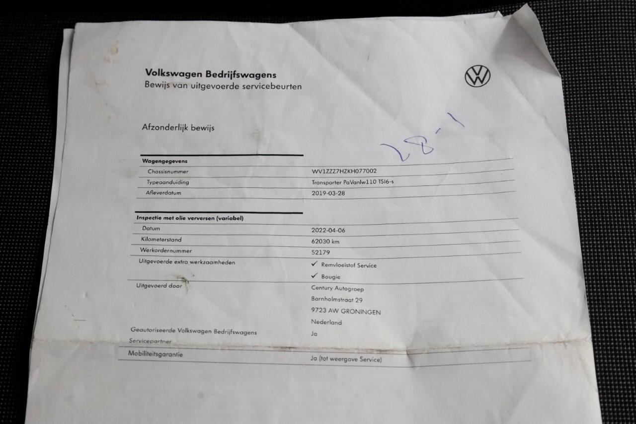 Volkswagen TRANSPORTER 2.0 TSI 150pk Benzine L2H3 Trendline Airco/Camera/Camper? BPM-VRIJ 03-2019