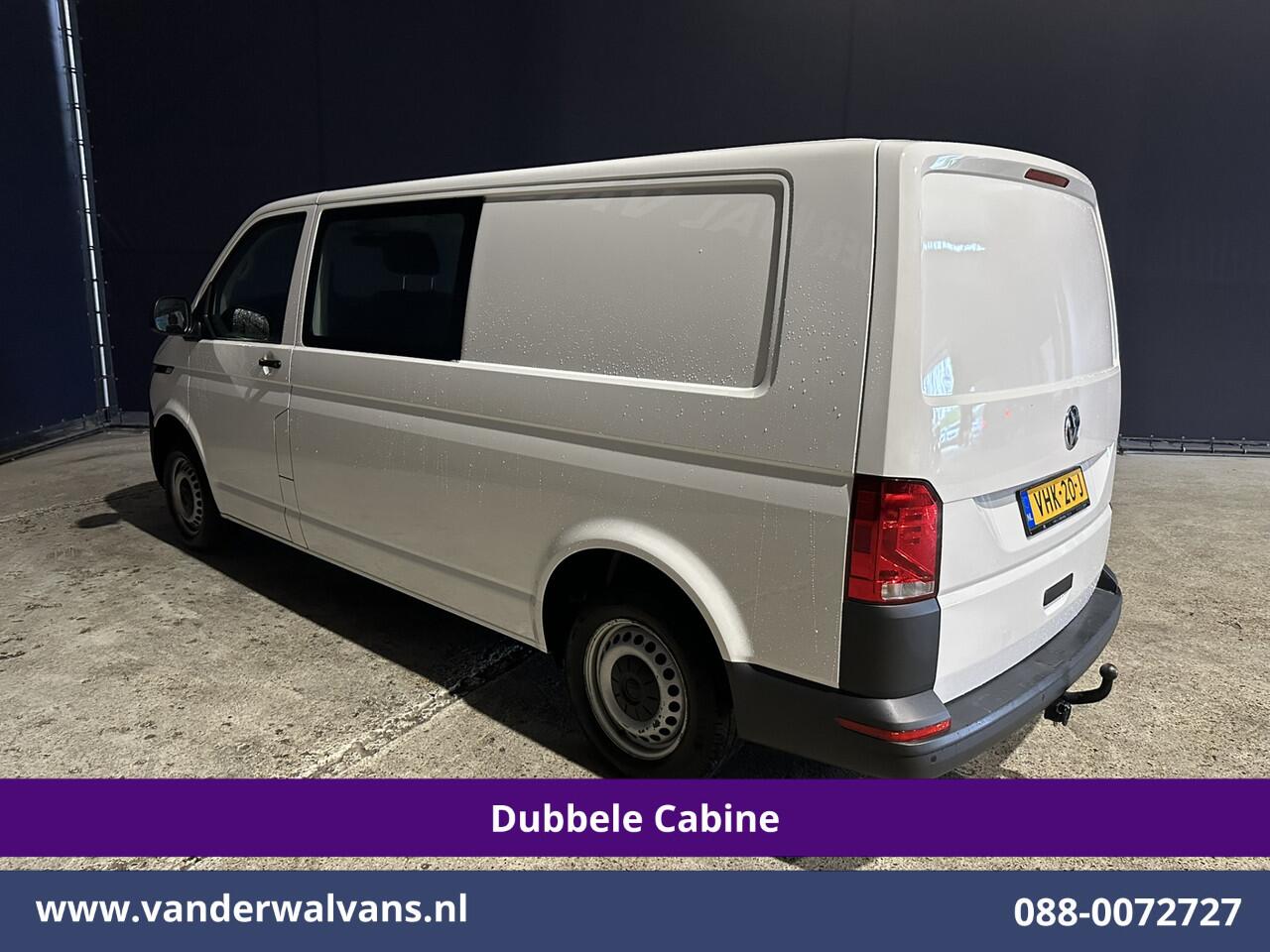 Volkswagen TRANSPORTER 2.0 TDI L2H1 Dubbele Cabine Euro6 Airco | 2200kg Trekhaak | Apple Carplay Cruisecontrol, Android Auto, 5-Zits, Parkeersensoren, Achterklep
