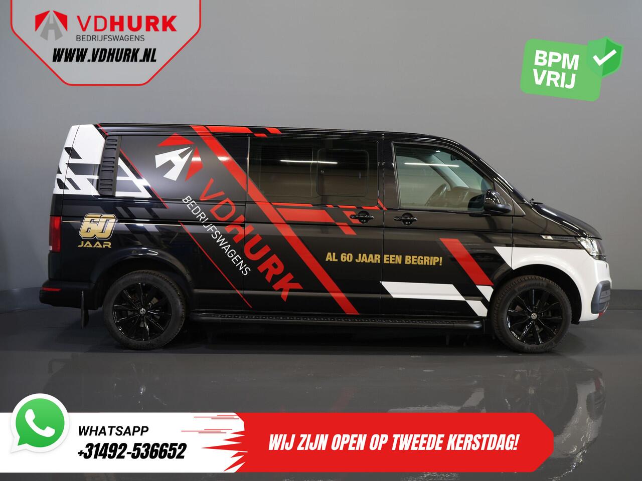 Volkswagen TRANSPORTER T6.1 2.0 TDI 150 pk DSG Aut. L2 DC Dubbel Cabine (DEMO) BPM VRIJ! Adapt. Cruise/ 2.5t Trekhaak/ NAVI/ Carplay/ PDC/ LMV/ Airco