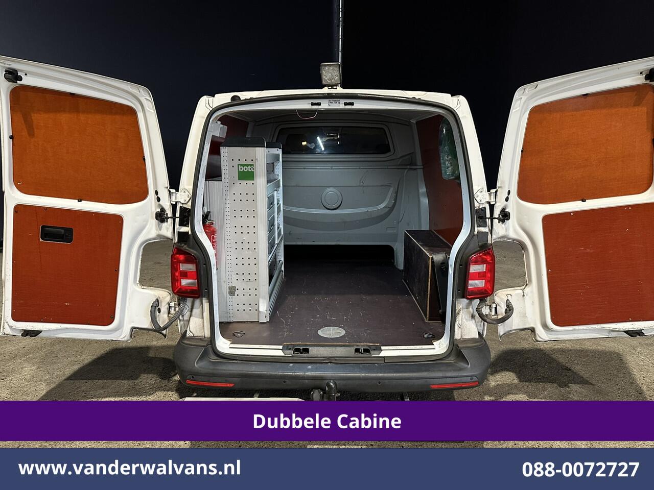 Volkswagen TRANSPORTER 2.0 TDI 150pk L2H1 Dubbele Cabine Euro6 inrichting Airco | 5-Zits | Camera | Cruisecontrol | 2500kg Trekhaak Parkeersensoren