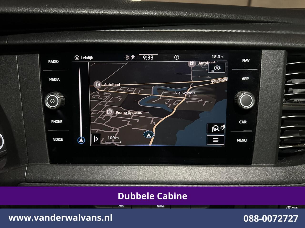 Volkswagen TRANSPORTER 2.0 TDI L2H1 Dubbele Cabine Euro6 Airco | 5-Zits | Navigatie | Trekhaak | Apple Carplay Android Auto, Cruisecontrol, Parkeersensoren