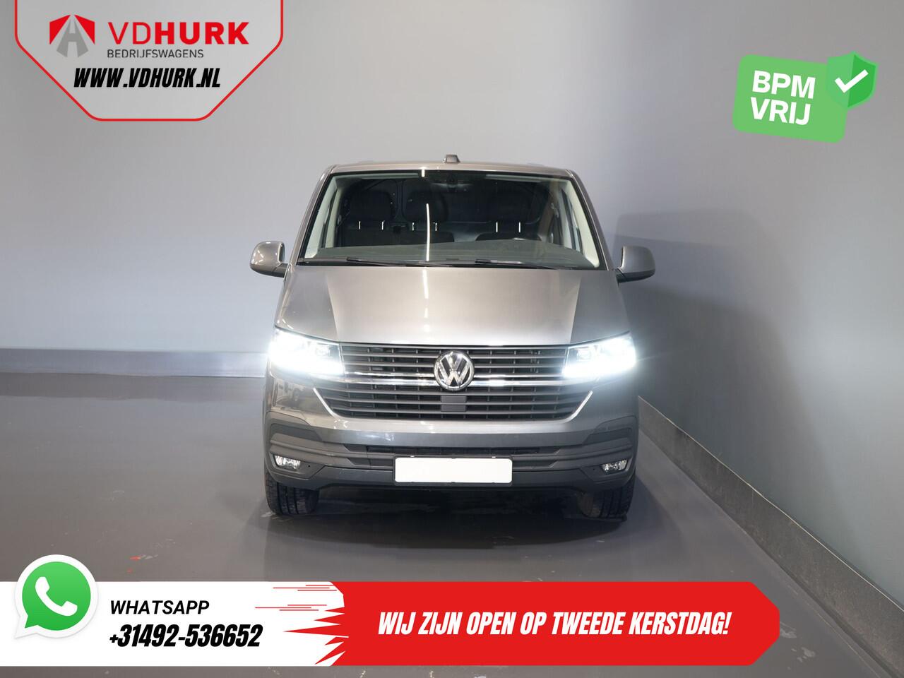 Volkswagen TRANSPORTER T6.1 2.0 TDI 150 pk DSG Aut. L2 BPM VRIJ! LED/ Adapt.Cruise/ Standkachel/ Stoelverw./ Carplay/ Camera/ PDC/ LMV/ Trekhaak/ Airco
