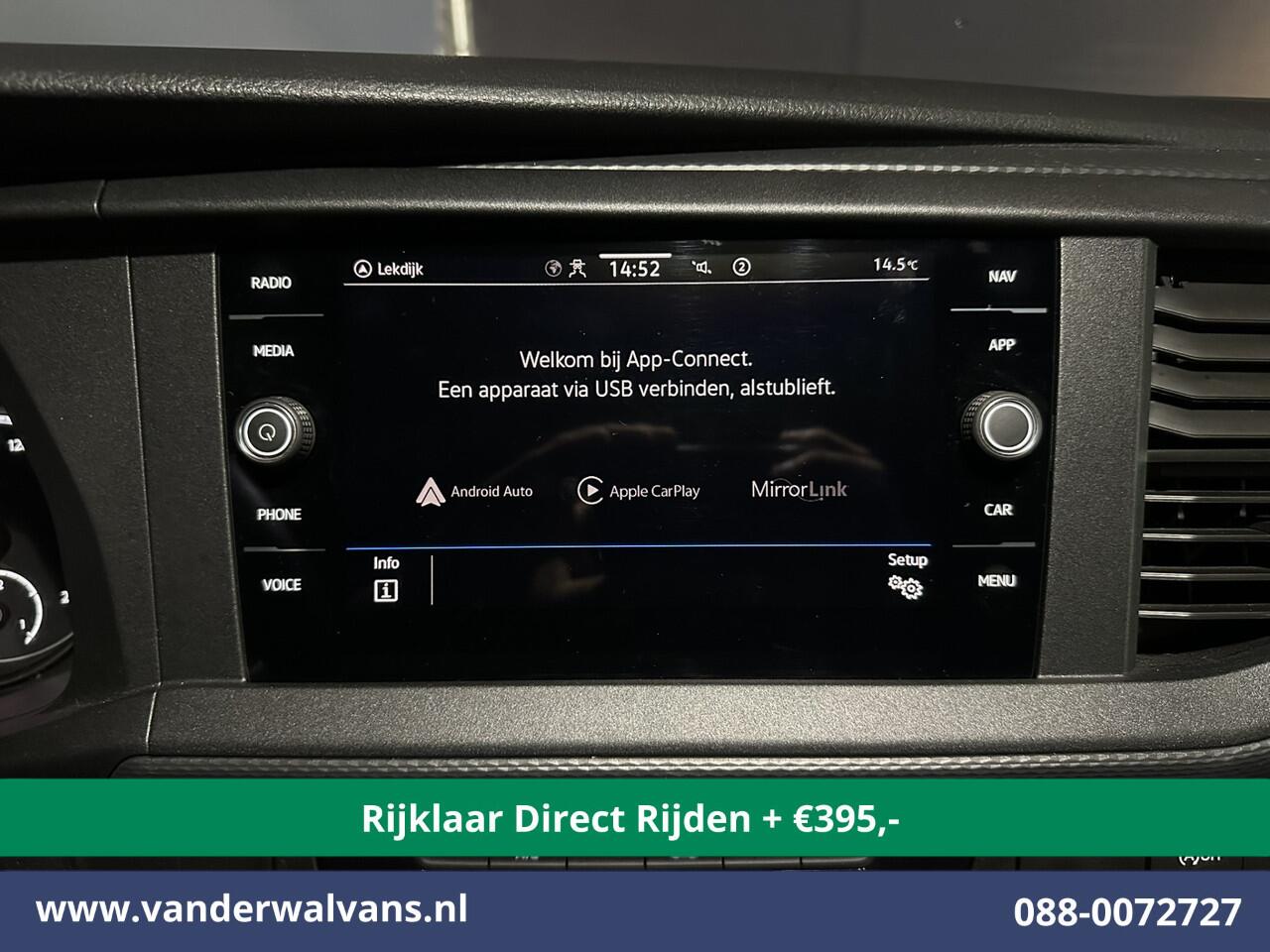 Volkswagen TRANSPORTER 2.0 TDI L2H1 Euro6 *Rijklaar Direct Rijden* Airco | Navigatie | Apple Carplay | Android Auto | Trekhaak Cruisecontrol, Parkeersensoren