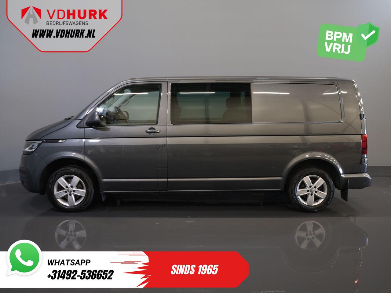 Volkswagen TRANSPORTER 2.0 TDI 150 pk DSG Aut. L2 DC Dubbel Cabine MIXTO/ LED/ Adapt.Cruise/ Standkachel/ Stoelverw./ Carplay/ Camera/ PDC/ LMV/ Trekhaak/ Airco