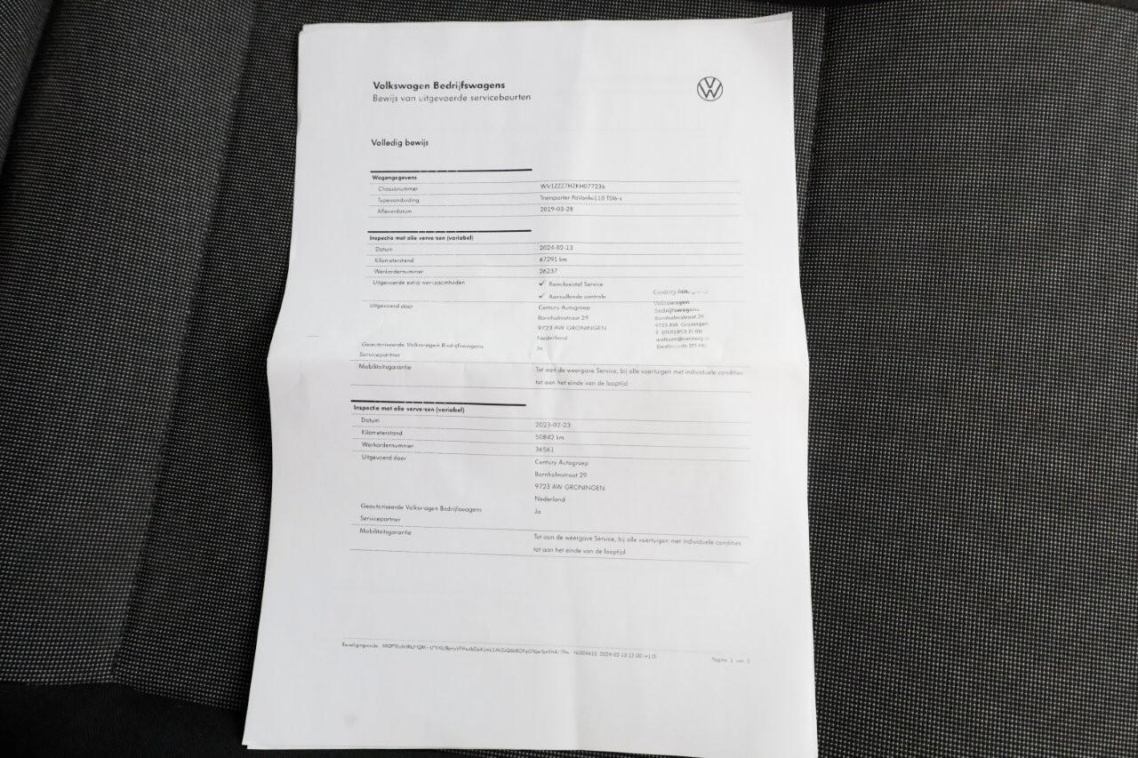 Volkswagen TRANSPORTER 2.0 TSI 150pk Benzine L2H3 Trendline Airco/Camera/Camper? BPM-VRIJ 03-2019