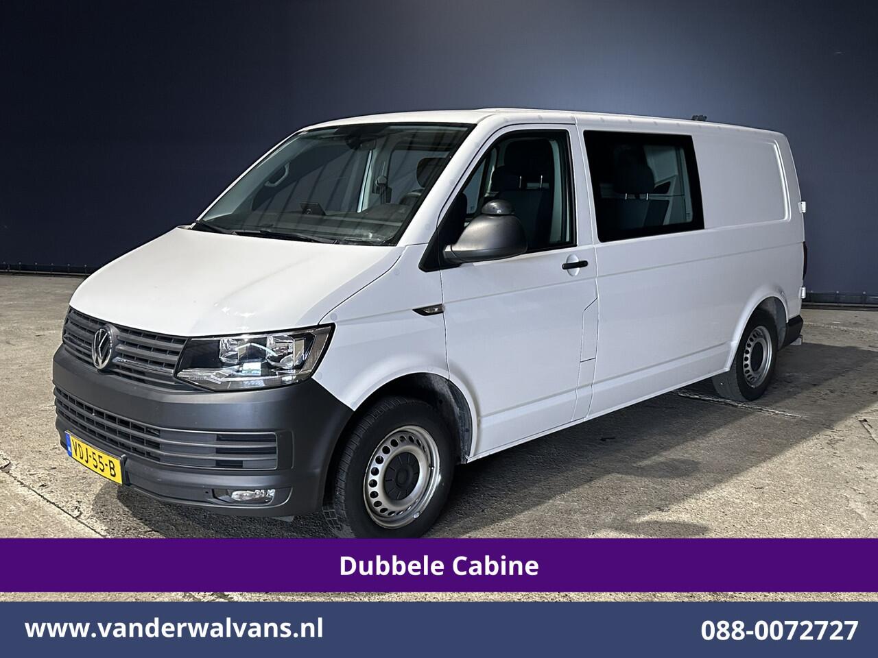 Volkswagen TRANSPORTER 2.0 TDI 150pk L2H1 Dubbele Cabine Euro6 inrichting Airco | 5-Zits | Camera | Cruisecontrol | 2500kg Trekhaak Parkeersensoren
