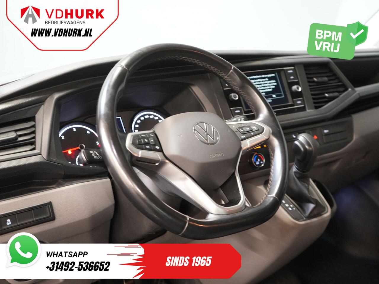 Volkswagen TRANSPORTER 2.0 TDI 150 pk DSG Aut. L2 DC Dubbel Cabine LED/ Adapt.Cruise/ Standkachel/ Stoelverw./ Carplay/ Camera/ PDC/ LMV/ Trekhaak/ Airco