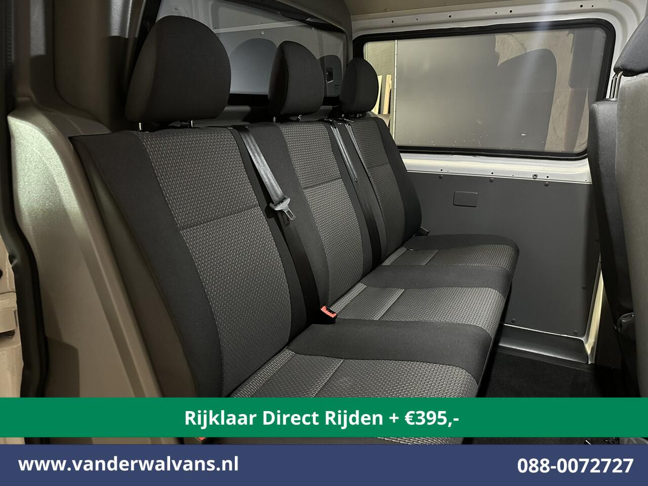 Volkswagen TRANSPORTER 2.0 TDI L2H1 Dubbele Cabine Euro6 *Rijklaar Direct Rijden* Airco | 5-Zits | Navigatie | Trekhaak | Apple Carplay Android Auto, Cruisecontrol, Parkeersensoren
