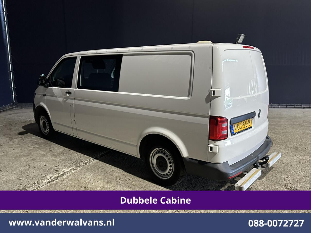Volkswagen TRANSPORTER 2.0 TDI 150pk L2H1 Dubbele Cabine Euro6 inrichting Airco | 5-Zits | Camera | Cruisecontrol | 2500kg Trekhaak Parkeersensoren