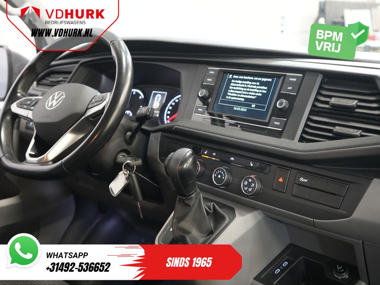 Volkswagen TRANSPORTER 2.0 TDI 150 pk DSG Aut. L2 DC Dubbel Cabine LED/ Adapt.Cruise/ Standkachel/ Stoelverw./ Carplay/ Camera/ PDC/ LMV/ Trekhaak/ Airco