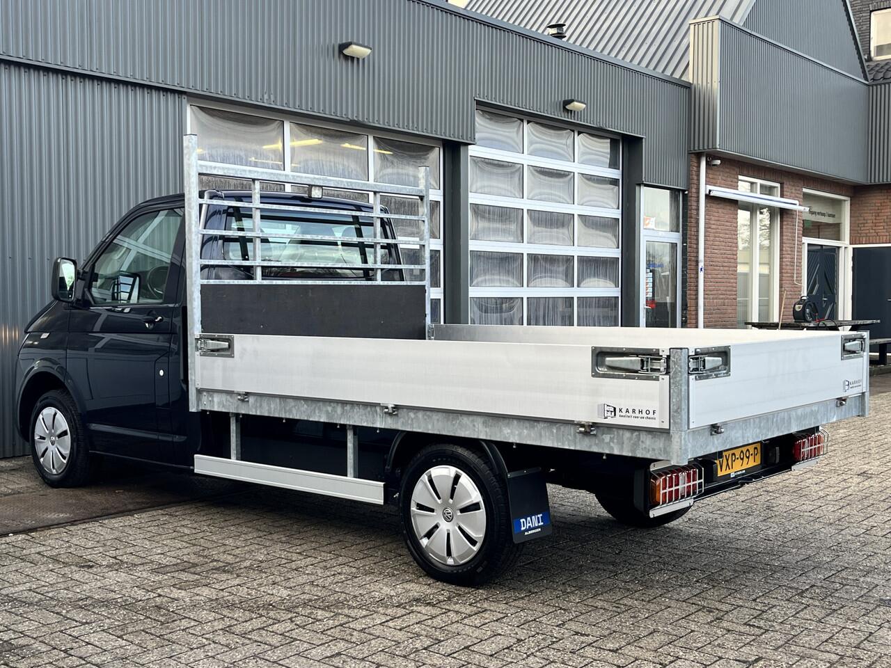 Volkswagen TRANSPORTER 2.0 TDI L2 Pick up open laadbak Pick-up met Airco Telefoonverbinding 3-Persoons 1e eigenaar Dealer onderhouden P-up Bakwagen Doka Pritsche Euro 6