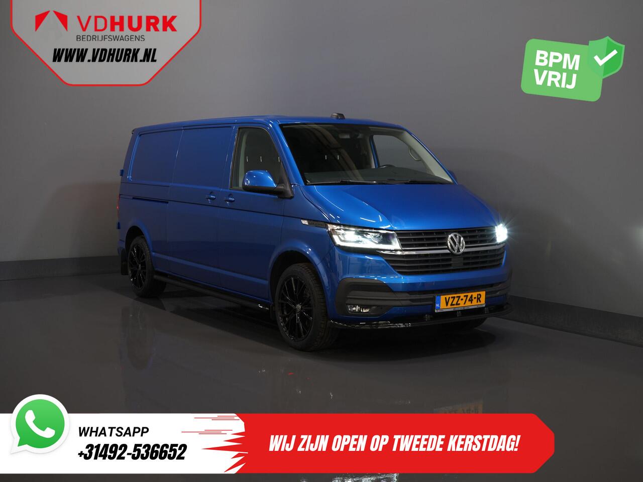Volkswagen TRANSPORTER T6.1 2.0 TDI 150 pk L2 DSG Aut. Highline BPM VRIJ! Adapt.Cruise/ 19"LMV/ Spoiler/ Sidebars/ 2.5t Trekhaak/ Standkachel/ Stoelverw./ LED/ Carplay/ Navi/ Camera/ PDC/ Airco