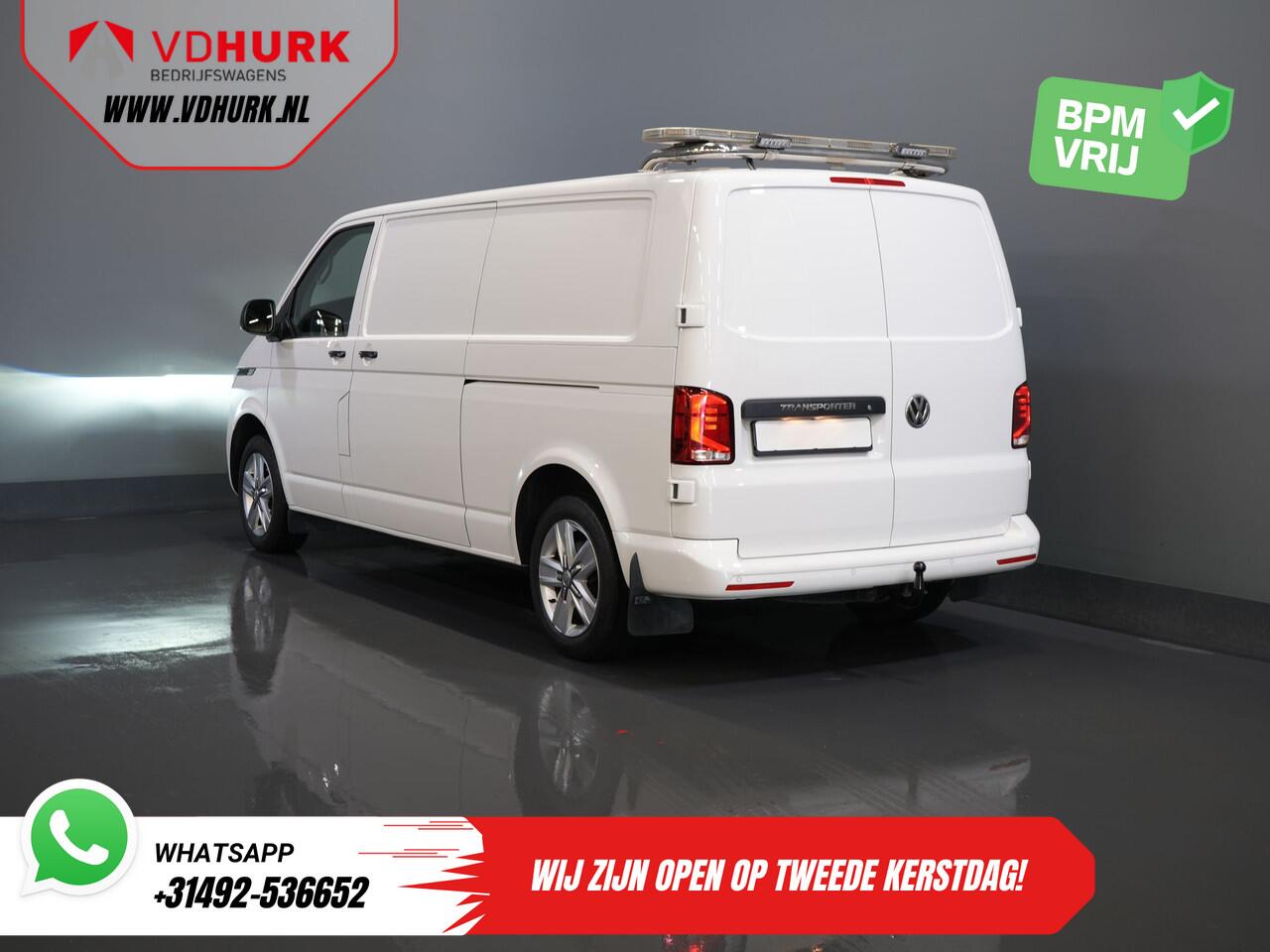 Volkswagen TRANSPORTER 2.0 TDI 150 pk DSG Aut. L2 BPM VRIJ! Adapt.Cruise/ LED/ 2x Schuifdeur/ Standkachel/ Carplay/ Stoelverw./ Airco/ Navi/ PDC/ 17"LMV/ Trekhaak