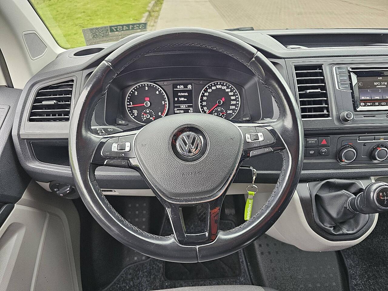 Volkswagen TRANSPORTER 2.0 TDI L1H1 Lm-Velgen NAP Airco Euro6 1e Eigenaar Voorruitverwarming Bumpers-Kleur!