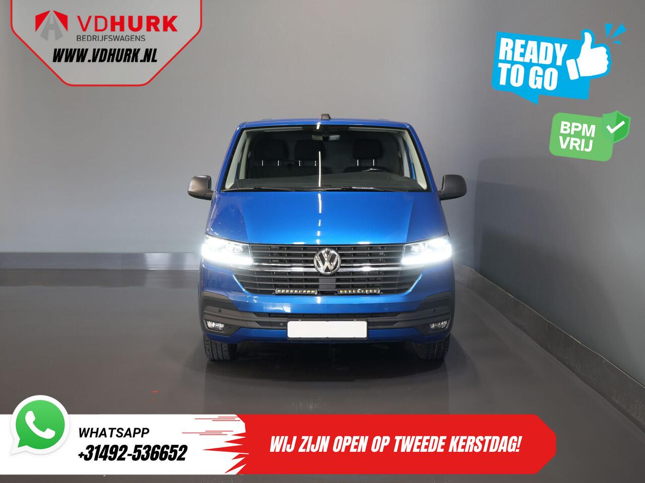 Volkswagen TRANSPORTER 2.0 TDI 150 pk DSG Aut. BPM VRIJ! READY2GO LED/ Adapt.Cruise/ 2.5t Trekverm./ Standkachel/ Stoelverw./ CarPlay/ Camera/ Trekhaak