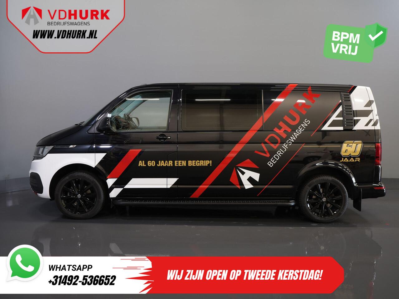 Volkswagen TRANSPORTER T6.1 2.0 TDI 150 pk DSG Aut. L2 DC Dubbel Cabine (DEMO) BPM VRIJ! Adapt. Cruise/ 2.5t Trekhaak/ NAVI/ Carplay/ PDC/ LMV/ Airco