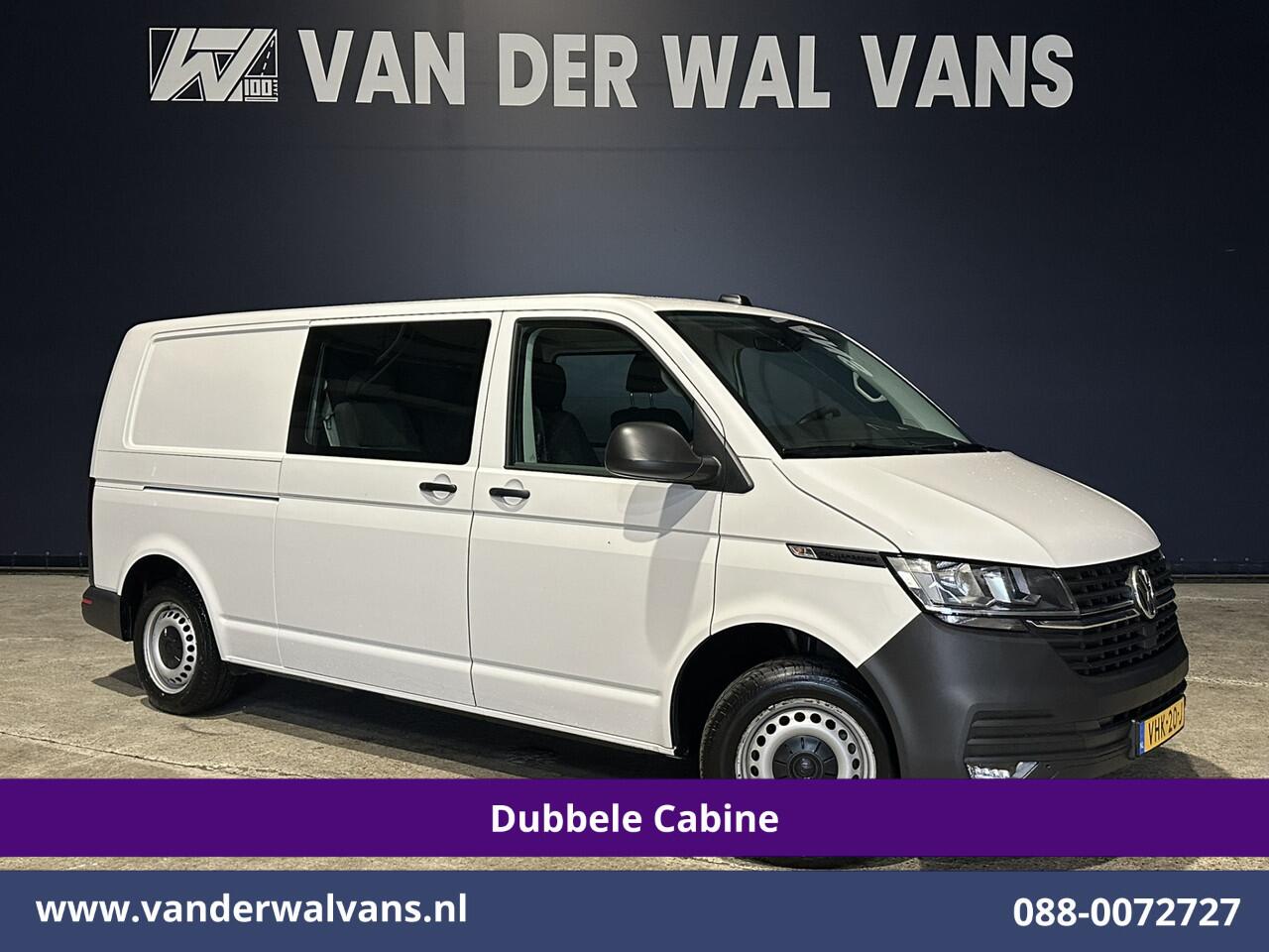 Volkswagen TRANSPORTER 2.0 TDI L2H1 Dubbele Cabine Euro6 Airco | 2200kg Trekhaak | Apple Carplay Cruisecontrol, Android Auto, 5-Zits, Parkeersensoren, Achterklep
