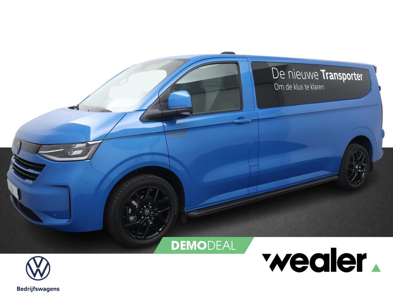 Volkswagen TRANSPORTER 2.0 TDI L2H1 Bulli 170 pk Automaat | BPM Vrij | IQ-LED | Comfortstoelen | Navigatie Apple Carplay/Android Auto DAB+ MF-Stuur | Cruise Control Adaptief | Parkeersensoren V+A + Achteruitrijcamera | LM 19" Zwart | Sidebars Zwart | Glaslookpanelen | Spoiler A