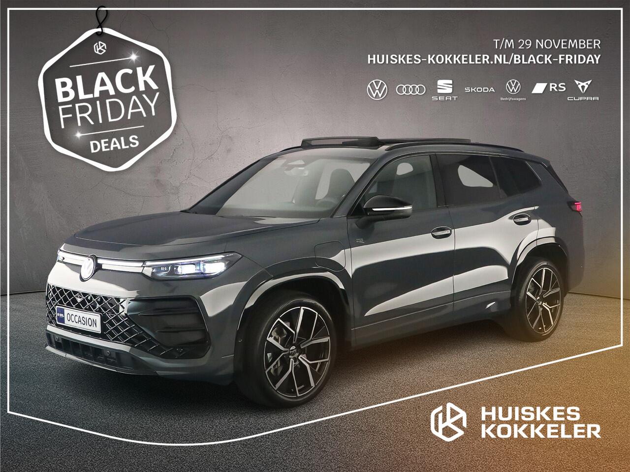 Volkswagen Tayron R-Line Edition 1.5 TSI eHybrid 272pk DSG Automaat Trekhaak, Panoramadak, Black Style, Adaptive cruise control, 360 camera, Navigatie