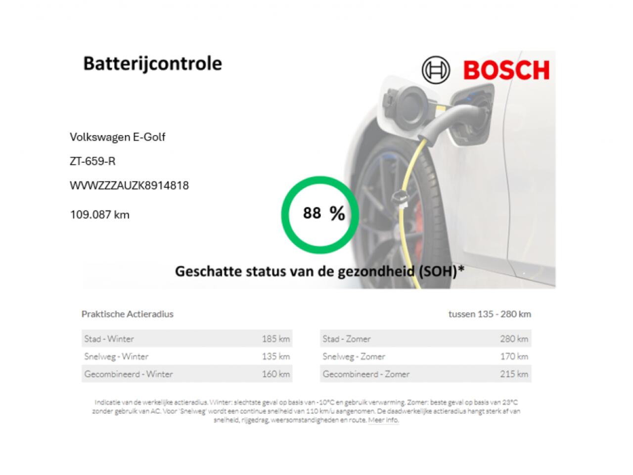 Volkswagen e-Golf Electric - Carplay, Camera, Leer, Stoelverw. Digtal cockpit, SOH 88%
