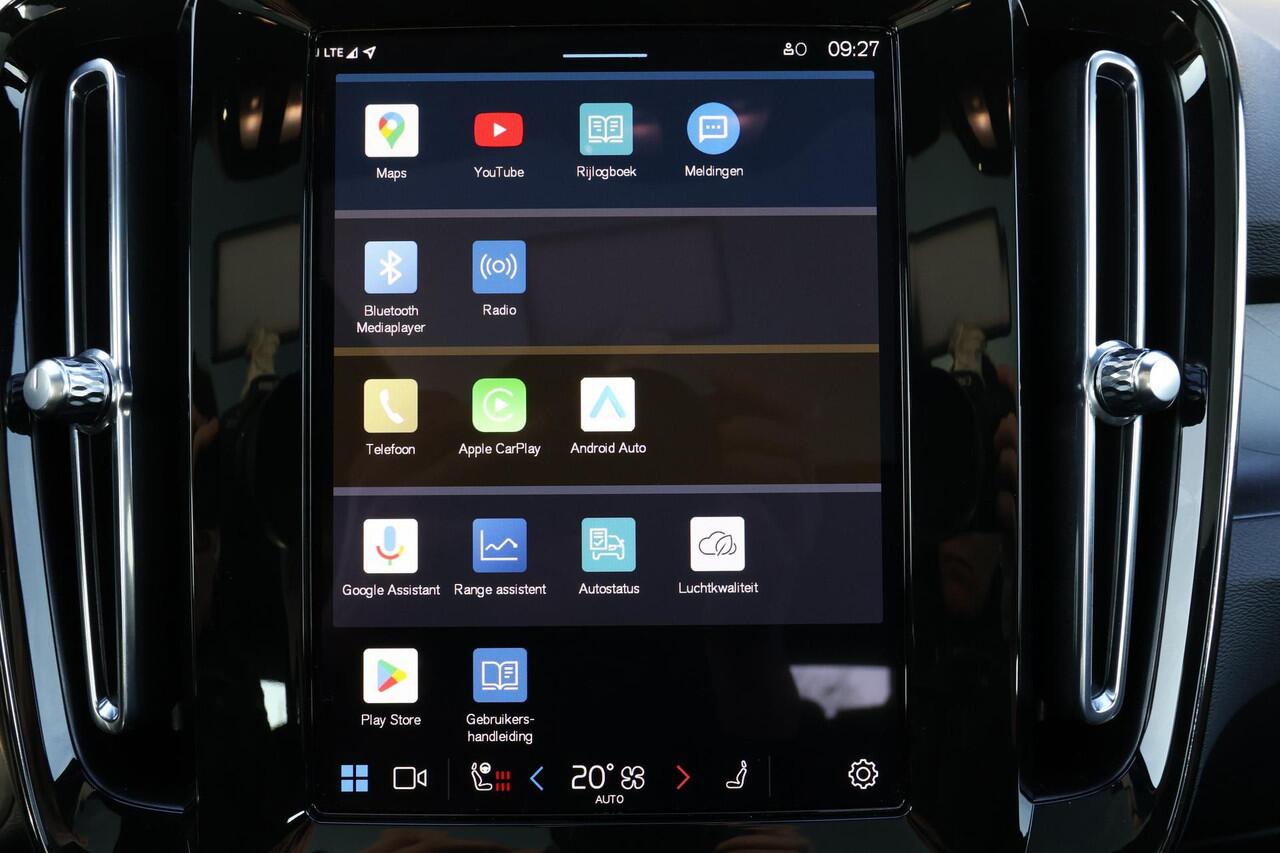 Volvo C40 Single Motor Extended Range Ultimate 82 kWh - Panoramadak - IntelliSafe Assist & Surround - 360º Camera - Verwarmde voorstoelen, stuur & achterbank - Parkeersensoren voor & achter - Elektr. bedienb. voorstoelen met geheugen links - Draadloze tel. lader - 