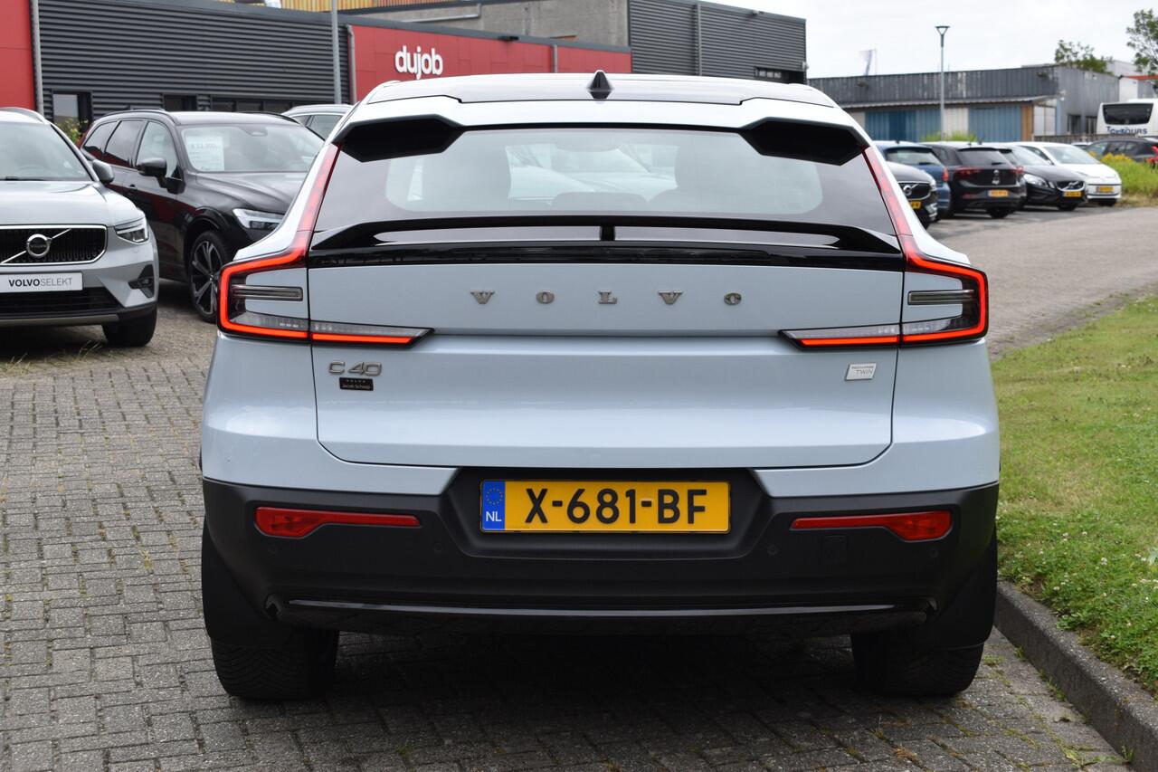 Volvo C40 Recharge Twin Ultimate 82 kWh 408 PK Woolblend | ACC | Pano Dak | Trekhaak | Stoel Stuur verwarming |360 Camera | 19 inch