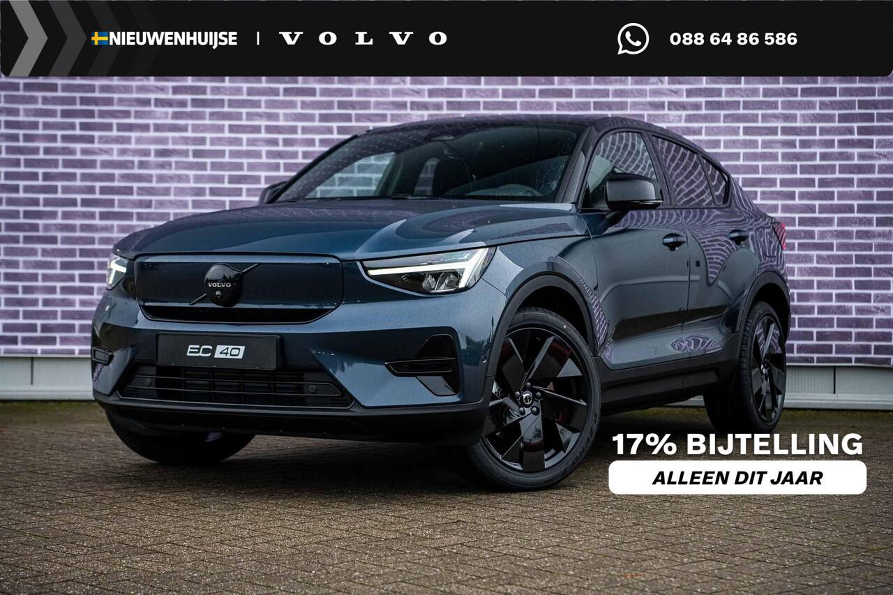 Volvo EC40 Single Motor Extended Range Ultra Black Edition | Harman Kardon | 20" | Panoramadak | Donker Glas | Power Seats |