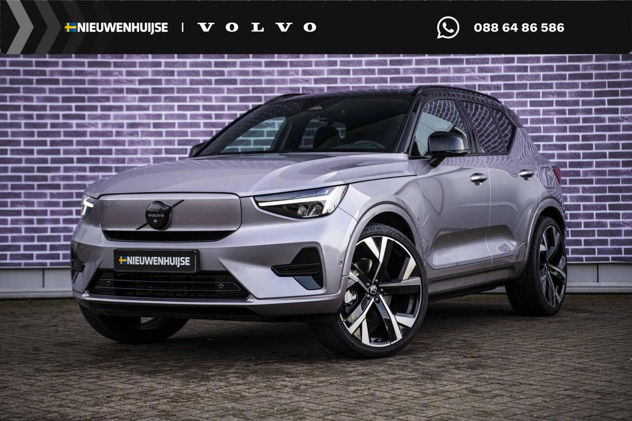 Volvo EX40 Single Motor Extended Range Ultra 82 kWh | Adaptieve Cruise Control | 22" Velgen | Black Pack | Trekhaak | Heico | Schuif/Kanteldak | Stoel + Stuurverwarming | Harman Kardon Audio | Extra Getint Glas Achter |