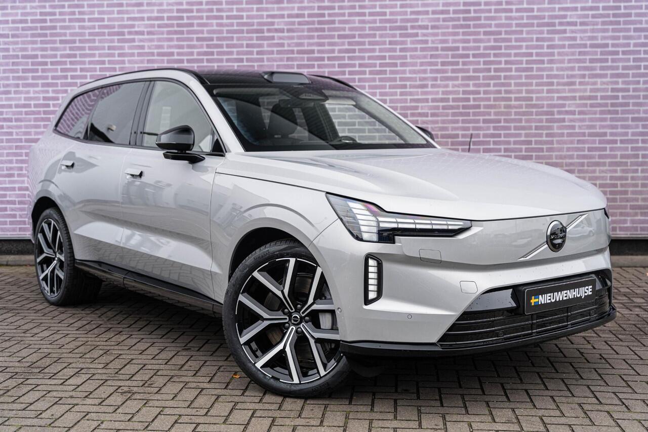 Volvo EX90 Twin Motor Ultra | 7-Zits | Google | Bowers & Wilkins Audio | Climate Pack | Panoramadak | Head-Up Display | Soft Close | Pilot-Assist | Luchtvering | 360 Camera | Getint Glas | Elek. Achterklep | Zitverlening | Draadloos Opladen Telefoon | 22" LM