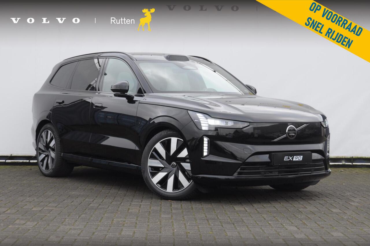 Volvo EX90 408PK Automaat Twin Motor Ultra / Panoramadak / Luchtvering / Head-up display / Stoelverwarming en stuurwielverwarming / Massagestoelen / Memory seats / Adaptive cruise control / 360 Camera / elektrische achterklep