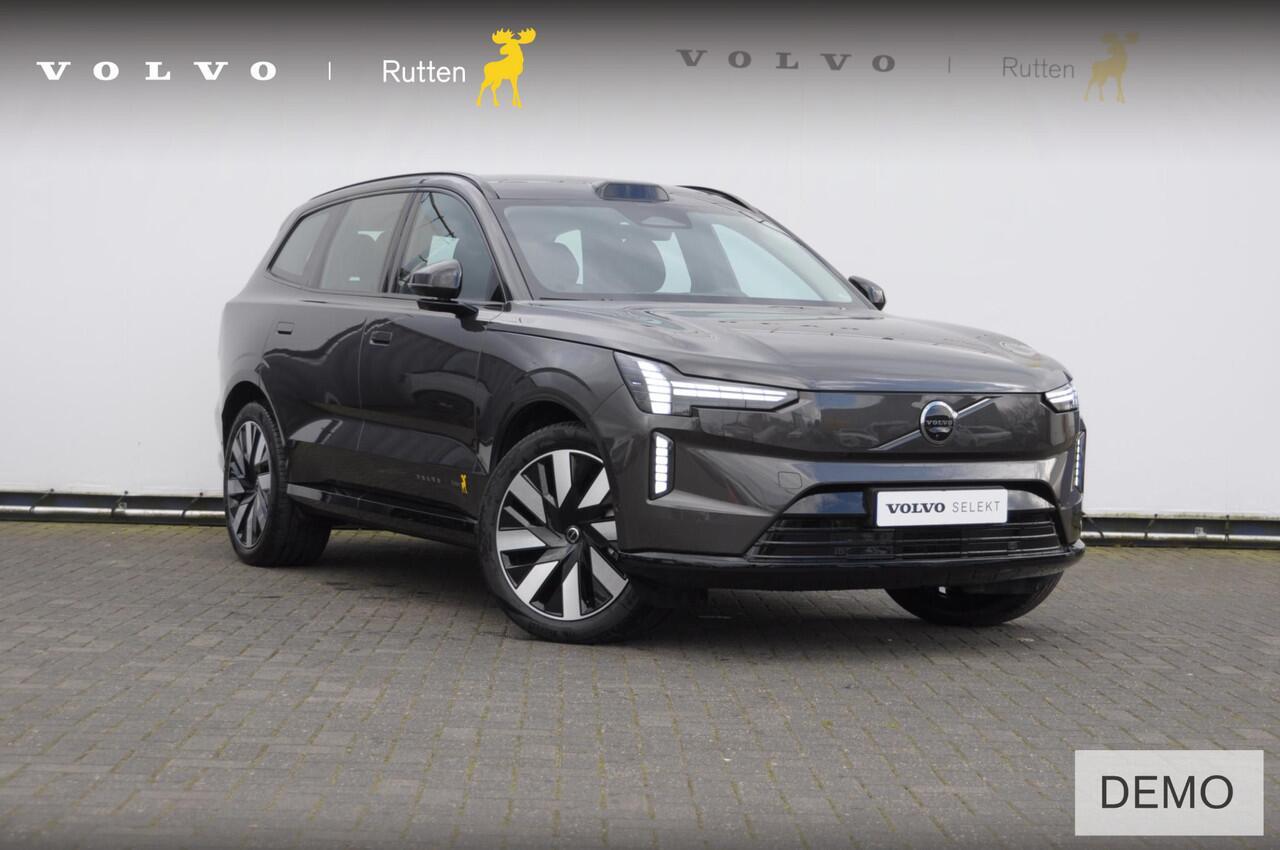 Volvo EX90 517PK Automaat Twin Performance Ultra / Panoramadak / Luchtvering / Head-up display / Stoelverwarming en stuurwielverwarming / Massagestoelen / Memory seats / Adaptive cruise control / 360 Camera / elektrische achterklep