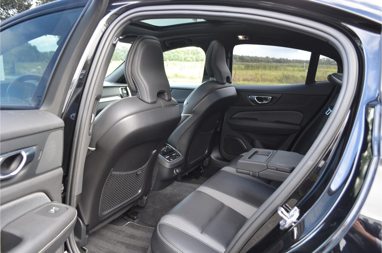 Volvo S60 2.0 T5 R-Design Pano | Harman Kardon | Elektr trekhaak | Stoelverwarming + achter + stuur | Pilot Assist | Leer | Headup | Dodehoeksensor | Bochtverlichting