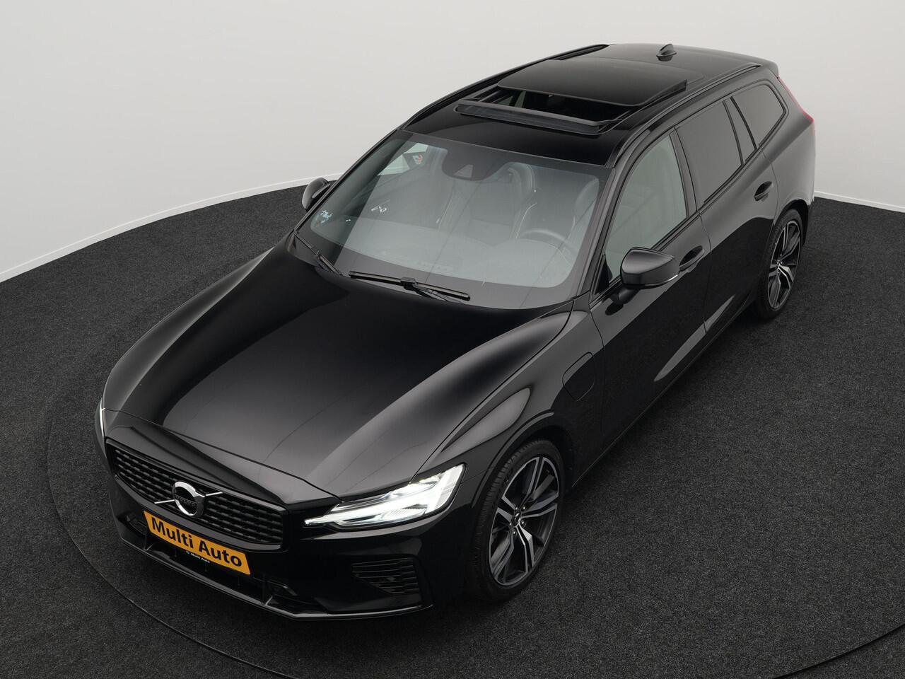 Volvo V60 T6 Recharge AWD R-Design LONG RANGE Plug In Hybrid Dealer O.H. PHEV | Panodak | Lederen Sportstoelen Memory | Harman Kardon | Apple Carplay | Navigatie | Camera | L.M. 19" | DAB | Virtual |