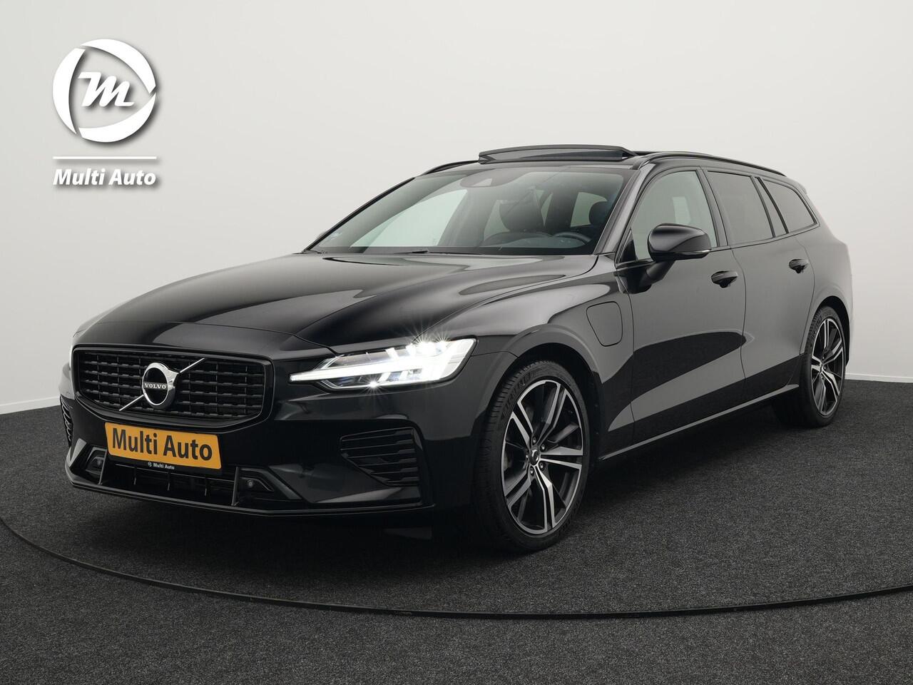 Volvo V60 T6 Recharge AWD R-Design LONG RANGE Plug In Hybrid Dealer O.H. PHEV | Panodak | Lederen Sportstoelen Memory | Harman Kardon | Apple Carplay | Navigatie | Camera | L.M. 19" | DAB | Virtual |