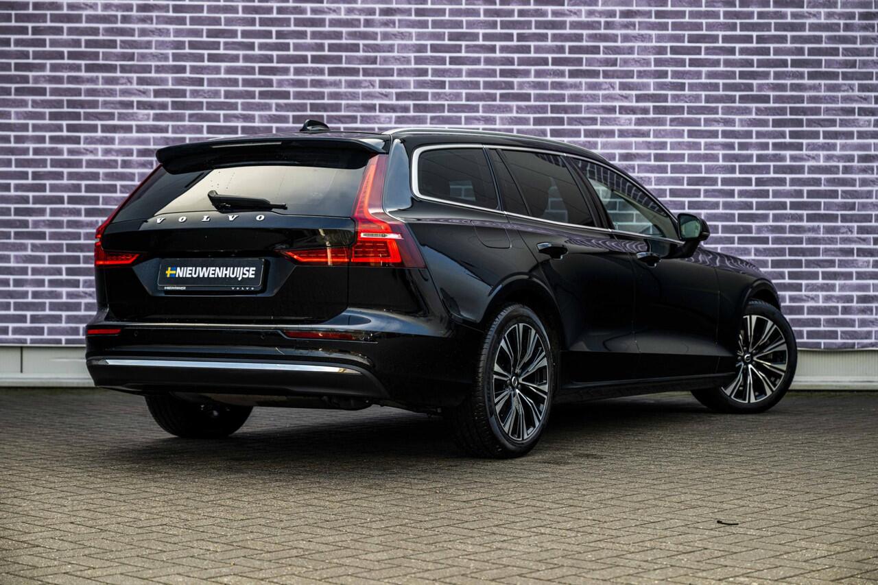 Volvo V60 2.0 B3 Plus Bright | Trekhaak | Adaptieve Cruise Control | Google Navigatie | Lederen bekleding | Stoel- en stuurverwarming | Elektrisch verstalbare voorstoelen |