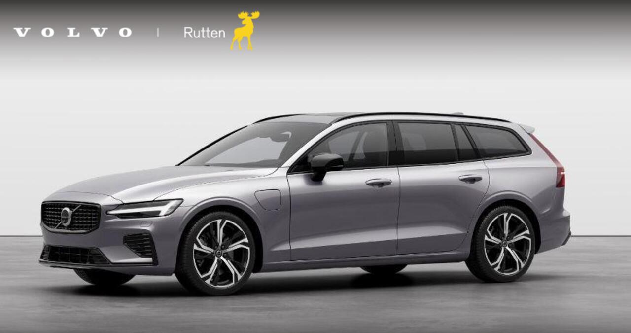 Volvo V60 T6 350PK Automaat Plug-in hybrid AWD Ultra Dark / Panoramadak / Napa leder / Open grid textiel / Extra getint glas / 19 5-Triple spaaks velgen / Harman Kardon