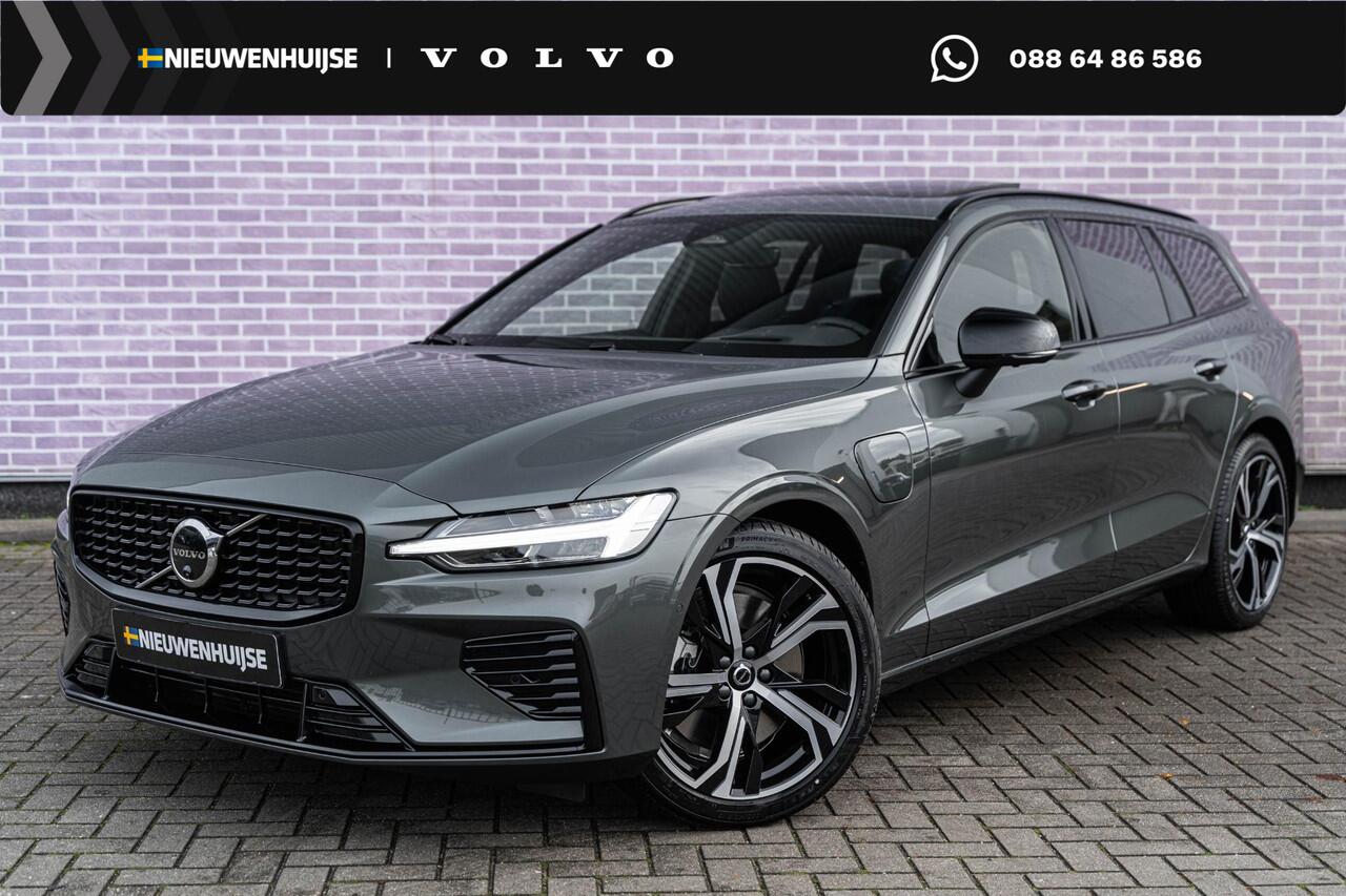 Volvo V60 2.0 T6 Plug-in hybrid AWD Plus Dark | Google | Longe Range | Schuif-/Kanteldak | Lederen Bekleding | Head-Up Display | Getint Glas | Sportstoelen | Harman Kardon Audio | Memory | 19" LM