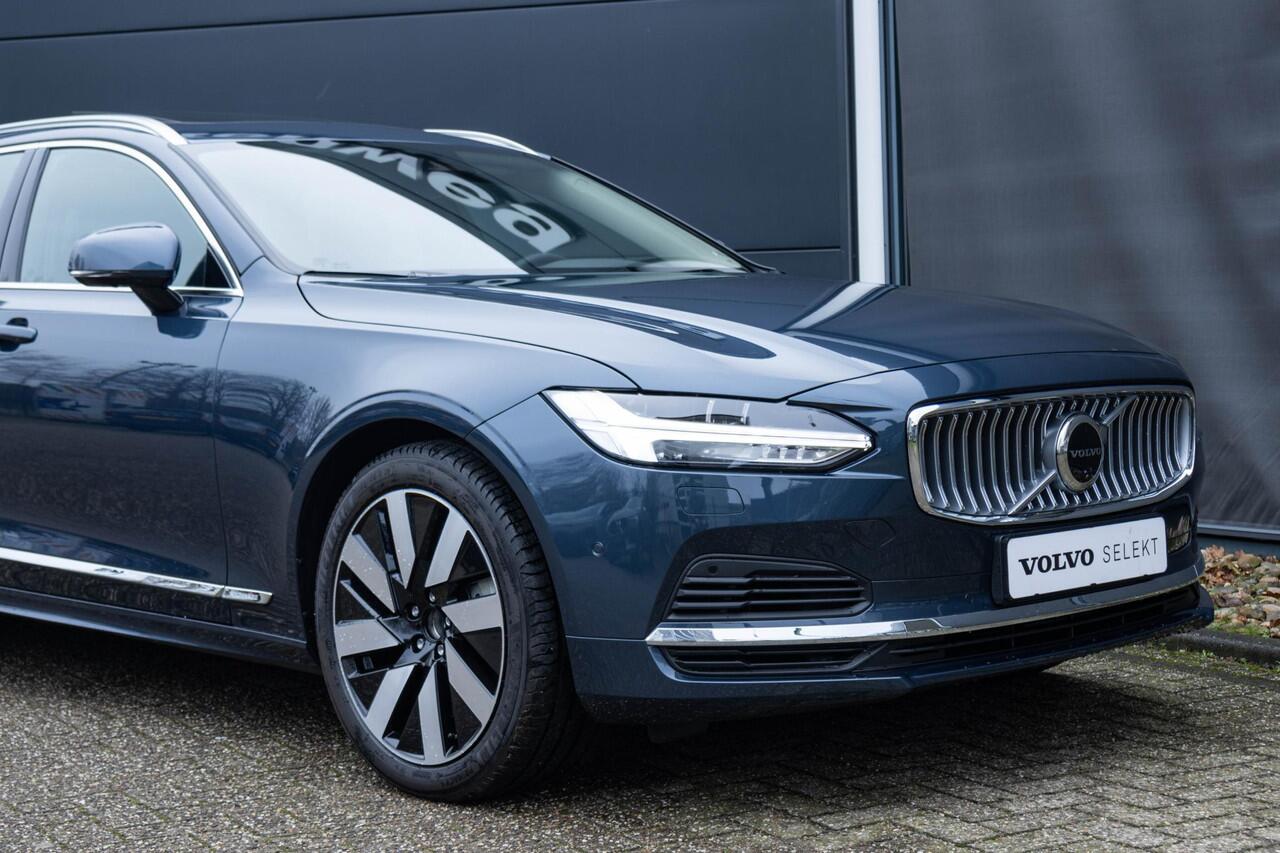Volvo V90 T6 Automaat Plug-in hybrid AWD Ultra Bright | Verwarmbare voorstoelen | Verwarmbaar stuurwiel | Verwarmbare achterbank | Panoramadak | Premium audio by Harman Kardon | Rondom zichtcamera | 19 inch Lichtmetalen velgen | Alarmklasse 3
